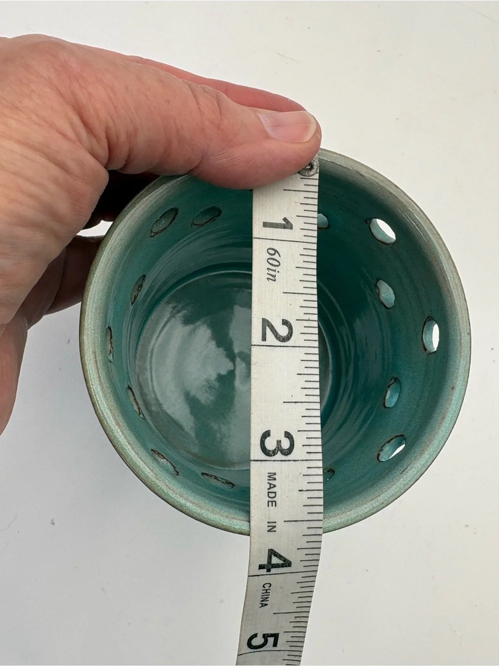 Vintage Turquoise Kilnworks Pottery Lizard Candle Holder- Made in Virgin Islands